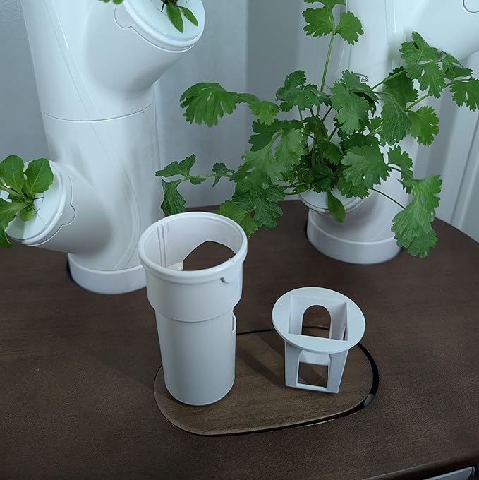 Grow Cubes for Hydroponic System/Compatible with Gardyn (10 Grow Cubes / 10 White caps)