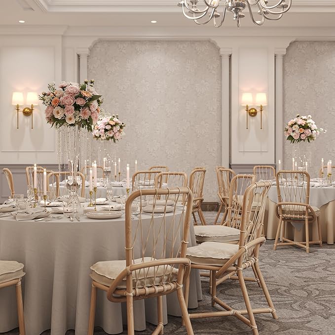 FSyueyun Brass Candlestick Holders Set of 3, Elegant Metal Candlestick Holders for Vintage Taper Candle Holders, Perfect for Table Centerpieces, Fireplace, Home Decor, Weddings and Party Decorations