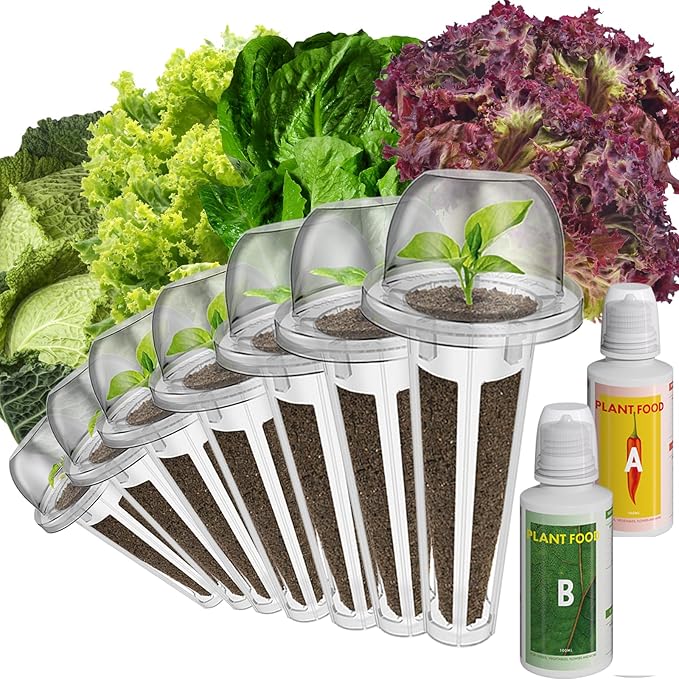 inbloom Salad Seed Pod Kit Compatible with AeroGarden, Ahopegarden, iDoo, MUFGA Hydroponics Growing System, 400+ Mixed Seeds with American Fast/Paris Island/Buttercrunch/Romaine Lettuce (7-Pod)
