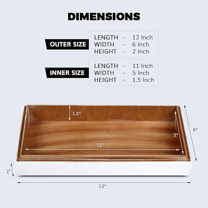 Handicrafts Home Handmade Kept Dapper Gent Collection Decorative Jewelry Box Organizer – Keepsakes, Trinkets, and Home Decor – Antique Coffee Table Storage, Memory Box, Farmhouse Style Decor, 12x6x2