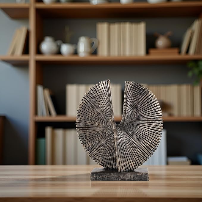 Modern Abstract Round Decorative Sculpture , Dining Living Room Desk Decor,Geometric Home Decor Statues,Shelf Top Decor Aesthetics,making it perfect for placing coffee tables or office shelves