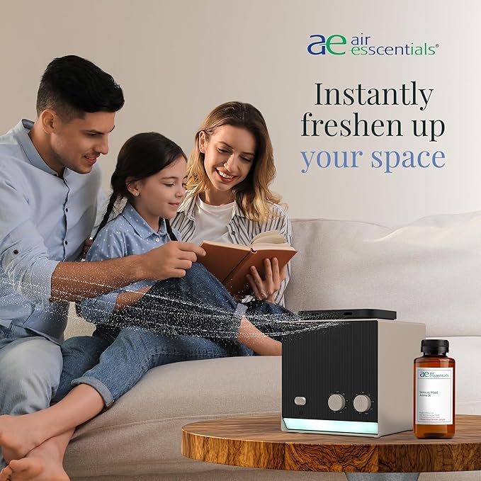 Sensual Wood Aroma Oil, Essential Oils Blend for Diffusers & Scent Machines, Luxurious Sandalwood & Jasmine, Aromatherapy, Cold Air Diffuser Compatible, 300 mL