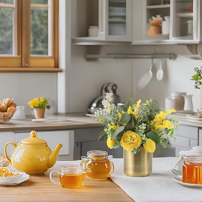 Timeless Luxe Bloom - Premium Artificial Fake Flower for Outdoor, Indoor, Garden, Home, Office, Bouquet Centerpiece Wedding, Event, Party Decoration (Sunhine Bliss Bouguet)