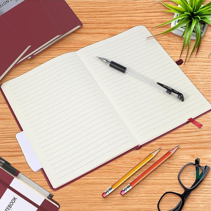 20 Pack Journals for Writing College Ruled Notebooks Journal in Bulk, Hardcover Notebooks (200Pages) for Note Talking, Lined Bullet Journals for Home School Office, 5.7"x8.4", Red