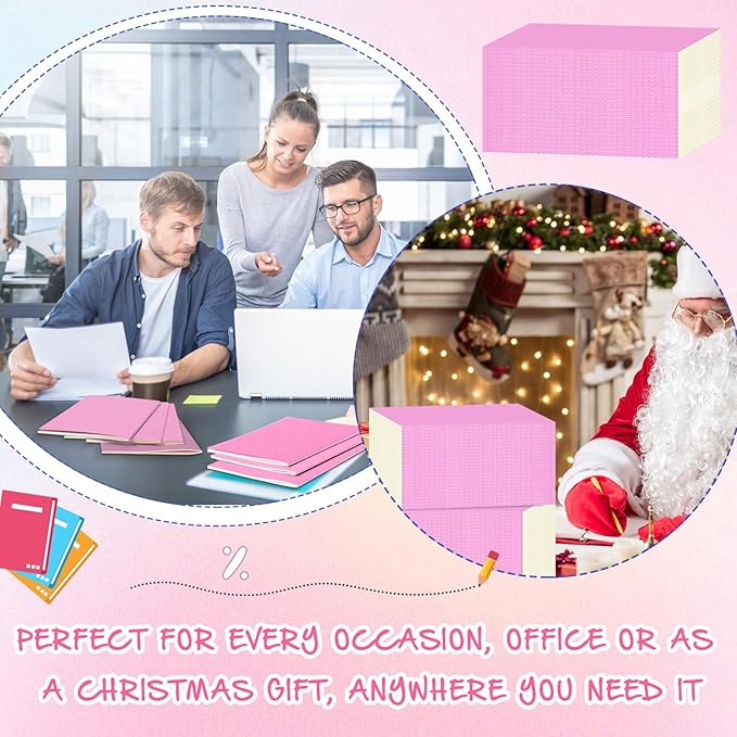 Handepo 100 Pack Composition Notebooks A5/A6 Ruled Lined Composition Kraft Notebooks Bulk Soft Cover Journals Travel Diary Memo for Students Classroom Office Supplies(A5,Pink)