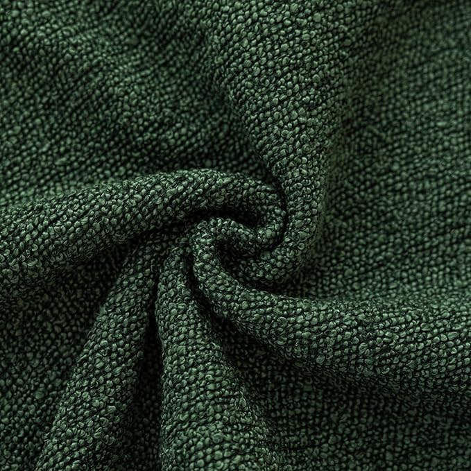 Foindtower Set of 2, Decorative Textured Boucle Throw Pillow Covers Accent Solid Pillow Cases Neutral Cozy Couch Cushion Case for Chair Sofa Bedroom Living Room Home Decor 16x16 Inch Pine Green