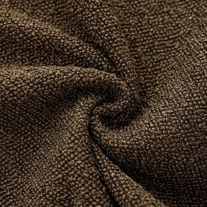 Foindtower Set of 2, Decorative Textured Boucle Throw Pillow Covers Accent Solid Pillow Cases Neutral Soft Couch Cushion Case for Chair Sofa Bedroom Living Room Home Decor 16x16 Inch Chocolate