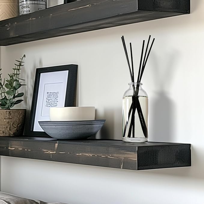 Urban Naturals Autumn Woods Reed Diffuser Set - Dark Walnut, English Lavender and White Amber - A Fresh, Earthy, Woodsy Fall Forage Scent - Made in The USA