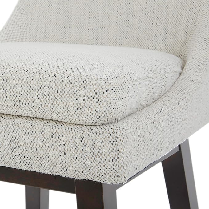 CHITA Counter Height Swivel Barstool, FSC Certified Upholstered Bar Stool, 26.8" H Seat Height, Fabric in Ivory