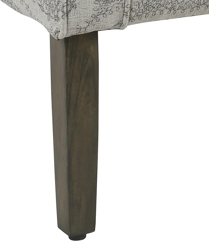 HomePop Barrel Shaped Accent Chair, Grey Medallion