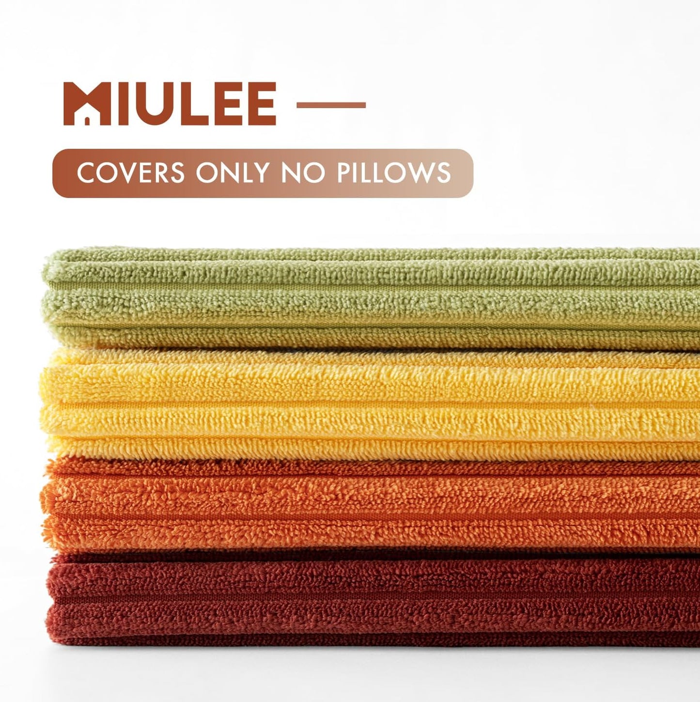 MIULEE Fall Decorative Throw Pillow Covers 20x20 Inch Set of 4, Vibrant Cushion Covers Vintage Retro Home Fall Decor Mix and Match Color Clash Design for Sofa Couch Bed Living Room Yellow Orange Rust