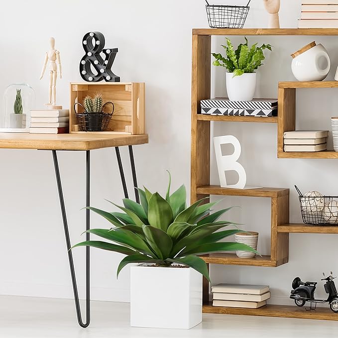 Artificial Plants Fake Agave Succulent Plant 28 Inch Big Size Faux Succulents Stems for Indoor Outdoor Realistic & Natural Home Decor Plants for Office Housewarming 2 Pack
