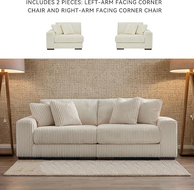 Signature Design by Ashley Lindyn Contemporary 2-Piece Sofa with Reversible Cushions, White