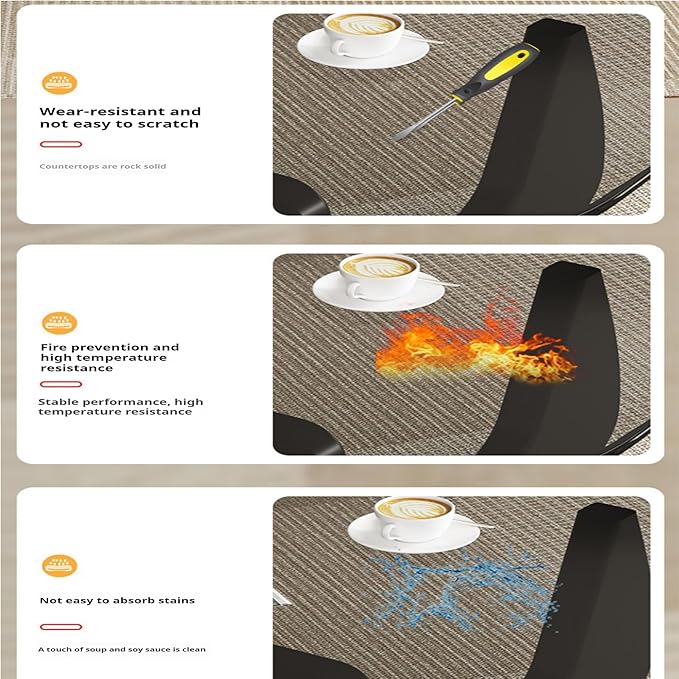 EASYSOUL Modern Glass Coffee Table, 44.88" D x 32.28" W x 15.75" H, Abstract Round Tea Tables for Living Room Home Office Industrial Cocktail Tables (Walnut-Brown Glass, 44.88")