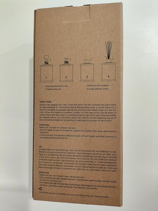 M&SENSE 10.14 oz Large Reed Diffuser Set | Lavender Glow Scent Oil Diffuser with Sticks | Hotel Collection Non-Toxic Essential Oil |for Bedroom Bathroom Living Room