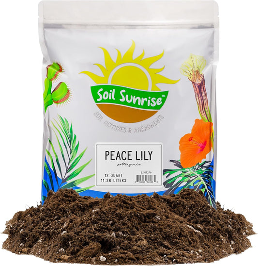Peace Lily Potting Soil Mix (12 Quarts), for Planting, Growing, or Repotting Peace Lily Plants