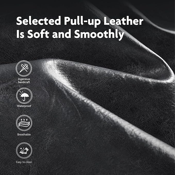 ALPHA HOME Counter Height Bar Stools, 24” Kitchen Counter Stools Set of 2, Pu Leather Kitchen Modern Bar Chairs with Back&Footrest, Sturdy Chromed Metal Steel Frame, Black