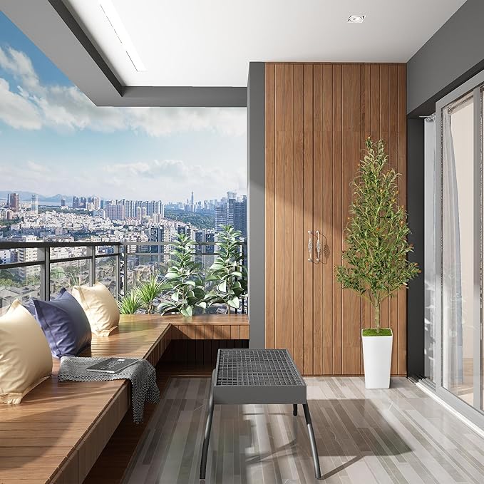 Artificial Olive Tree 6ft with Aesthetic Design Large Tall Fake Plant Faux Silk Floor Plants for Home Living Room Bedroom Office Patio Decor Indoor