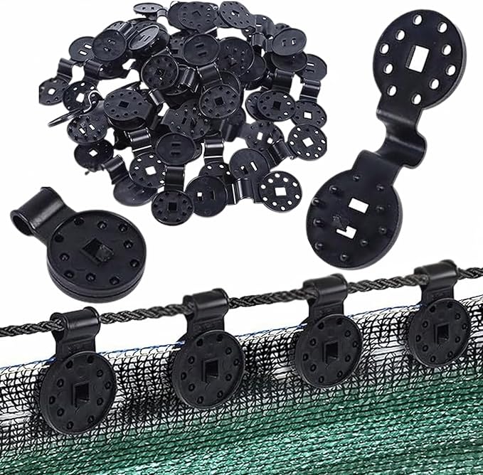 50‑Pack Extra Large, Thickened Heavy‑Duty Shade Cloth Clips – Reusable Sun Shade Net & Anti‑Bird Netting Clamps, Lock‑Grip Tarp Clips for Garden, Patio Awnings & Greenhouse Fabric