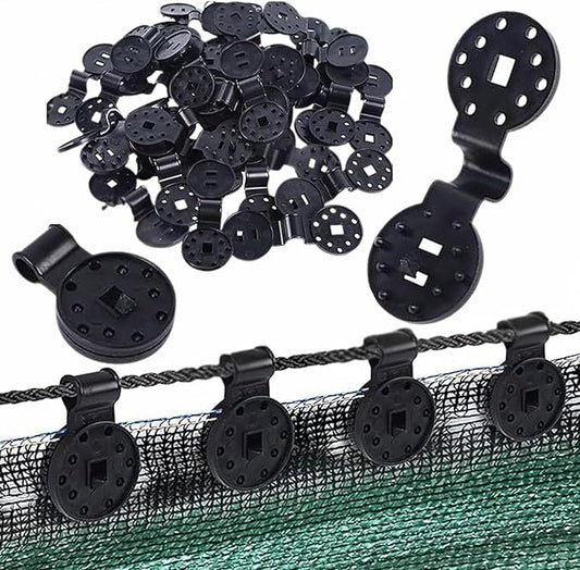 50‑Pack Extra Large, Thickened Heavy‑Duty Shade Cloth Clips – Reusable Sun Shade Net & Anti‑Bird Netting Clamps, Lock‑Grip Tarp Clips for Garden, Patio Awnings & Greenhouse Fabric