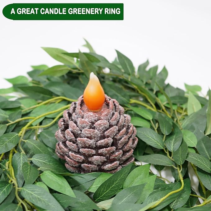 3 Strands Artificial Italian Ruscus Vines 78" Silk Italian Ruscus Greenery Garland with Green Leaves Faux Greenery Vines Stems for Table Centerpieces Wedding Arch Flowers Home Decor