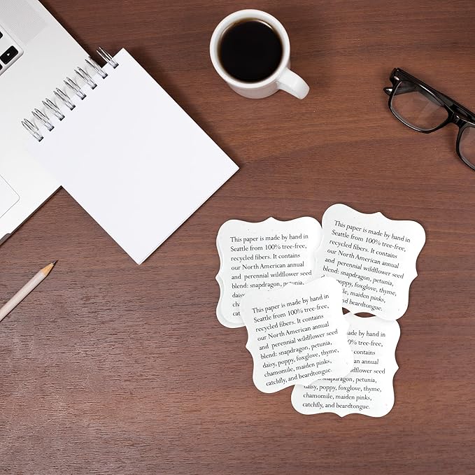 15 Sets of Square Planting Guide with Glassine Envelopes – Perfect for Seed Paper Products, Wedding Favors, and Gift Sets