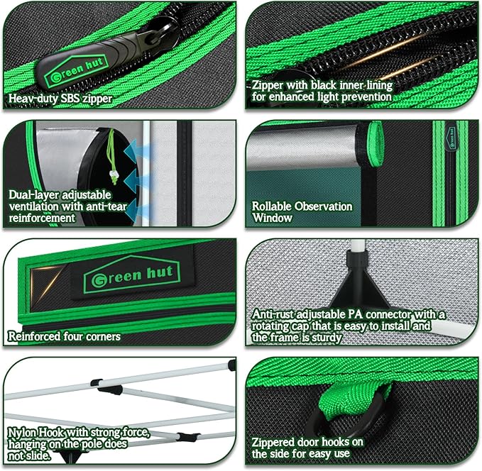 Indoor Grow Tent for Plants 36"x60"x78" Mylar Hydroponic Grow Tents Indoor Grow Room for Plant Fruit Flower Veg with Removable Waterproof Floor Tray