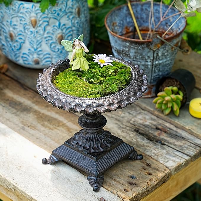 Sungmor Cast Iron Candle Holder - Rustic Style Decorative Pillar Candle Holders, Center Pieces Decoration for Table, Modern Farmhouse French Country Decor, 6.5" Candle Stand Fits Multi-Size Candles