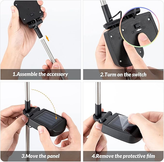 SOLPEX Solar Garden Lights Outdoor 3 Pack, Solar Globe Lights Outdoor Waterproof Decorative for Yard, Multi-Color Changing Garden Spheres Large Waterproof, Cracked Glass Ball LED Lights