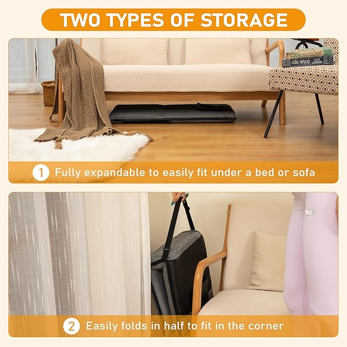 Floor Chair with Back Support 14-Position Adjustable Floor Chair Portable Ground Seating for Adults & Kids Foldable Meditation Seat with Japanese KOYO Bearings & Washable Linen Cover (Grey)