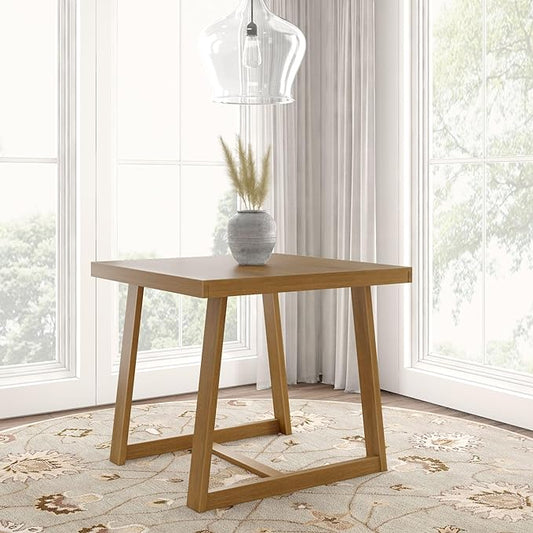 Plank+Beam Counter Height Dining Table, 41 Inch Solid Wood Kitchen Table, Farmhouse Dinette Table for 4, Compact Counter Table, Pecan Wirebrush