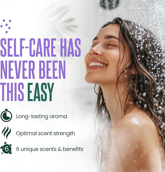 Cleverfy Shower Steamers Aromatherapy for Women and Men – Self-Care Shower Bombs for Stress Relief and Relaxation – 18 Tablets