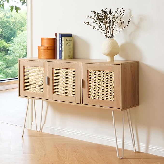 Netstar Entryway Table, Sofa Table, Console Tables for Entryway, Behind Couch Sofa Narrow Long, Foyer Tables w/Storage Drawers for Entry Way Hallway Living Room Home Decor, Wood Boho Farmhouse, Wood