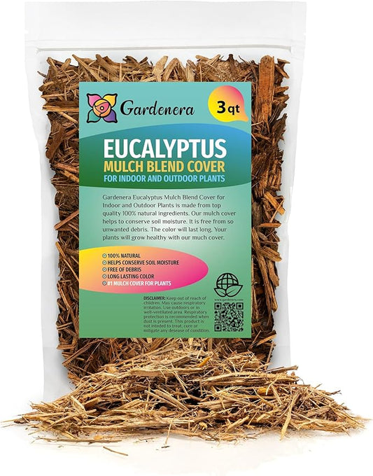 Eucalyptus Mulch - Improve Soil Health and Moisture Retention for Thriving Plants - 3 QUARTS