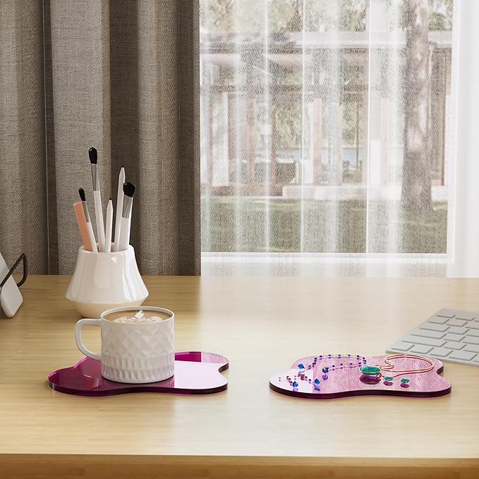 Acrylic Coaster for Desk, Clear Bar Drink Coaster, Clear Cloud Shape Coffee Cup Coaster, Perfect for Tabletop Protection and Accessories Display.
