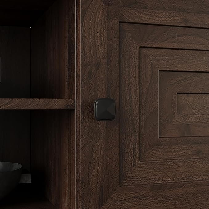 Modern TV Stand with Storage Cabinet, Wood Fashionable TV Cabinet with Waveform Panel and Adjustable Shelf, Entertainment Center TV Stand for TV, Living Room (Dark Walnut