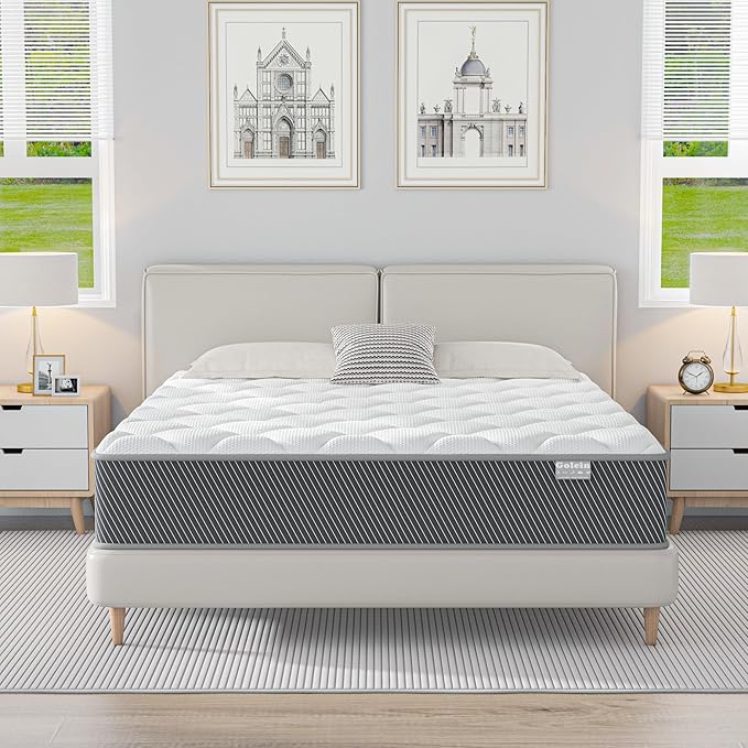 12 Inch Queen Mattress in a Box, Hybrid Memory Foam Queen Size Mattresses with Pocket Spring for Motion Isolation, Comfort Sleep & Pressure Relief, CertiPUR-US, Medium Firm 80"x60"x12"