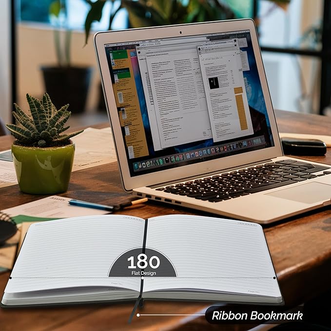 Nextnoid Lined Hardcover Journal Notebook - 120 GSM Thick Paper A5 Notebook Journal for Men 160 Pages - Perfect Journals for Writing, Journaling and Note-Taking (Green,Ruled)