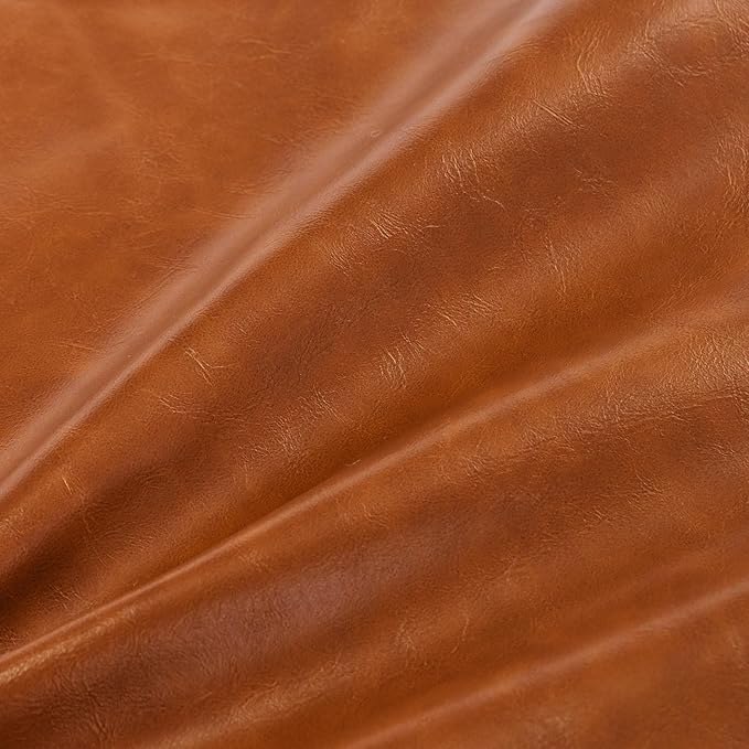 Zesthouse Swivel Counter Height Stools Set of 2, Modern Upholstered Barstools with Backs, 26'' Faux Leather High Chairs for Island Kitchen, Counter Height Chairs with Metal Legs, Brown