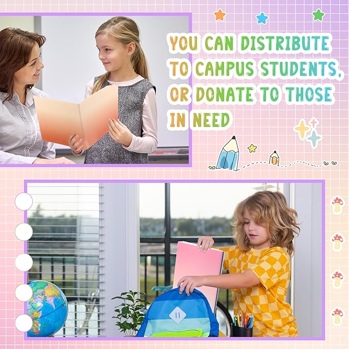 Handepo 100 Pack Composition Notebooks A5/A6 Ruled Lined Composition Kraft Notebooks Bulk Soft Cover Journals Travel Diary Memo for Students Classroom Office Supplies(A5,Gradient Color)