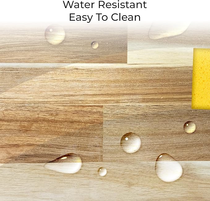 Nakina Stool 12" with Drain Hole – Acacia Wood, Compact & Water-Resistant for Bathroom, Kitchen & Patio