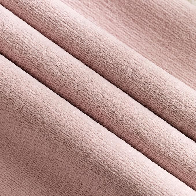 MIULEE Pink Couch Pillow Covers 18x18 Inch, Set of 2 Soft Spring Chenille Decorative Square Throw Pillow Covers Farmhouse for Sofa Living Room Bed