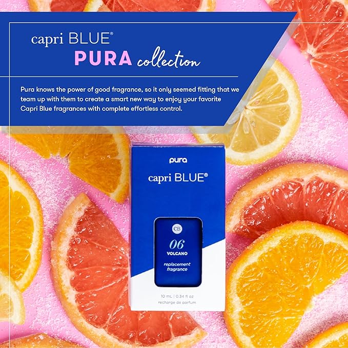 Capri Blue Pura Smart Home Plug-in Diffuser Refills – Includes 2 Capri Blue Pura Refills for Plug in Diffusers for Home - Long Lasting Luxury Scents - Honeydew Crush (Pack of 2)