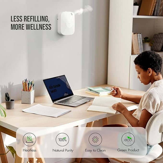 Airversa Smart Waterless Essential Oil Diffuser, 400mL Capacity with 200mL Fragrance Scent Oils, Up to 2000 sq ft Aromatherapy Scent Air Machine for Large Room and Commercial Use, ANA White Kit