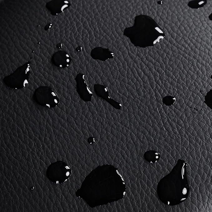 Yaheetech Bar Stools Set of 2, PU Leather Adjustable Swivel Barstools, Hydraulic Kitchen Counter Height Bar Chairs with Armrest and Back for Kitchen, Dining Room, Black