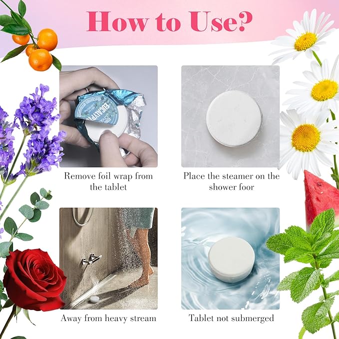 W&E Choice Shower Steamers Aromatherapy 21 Pack- Shower Bombs with Natural Essential Oils for Daily Relaxation & Stress Relief, Birthday Gifts for Women & Men, Mom, Teen