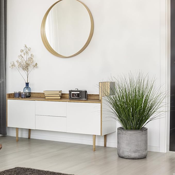 12PCS Fake Plants Artificial Wheat Grass Greenery Plastic Plants Fake Grass Artificial Plants for Outdoor Decor Artificial Grass Plant with Greenery Stems for Indoor Home Decoration 26.4"