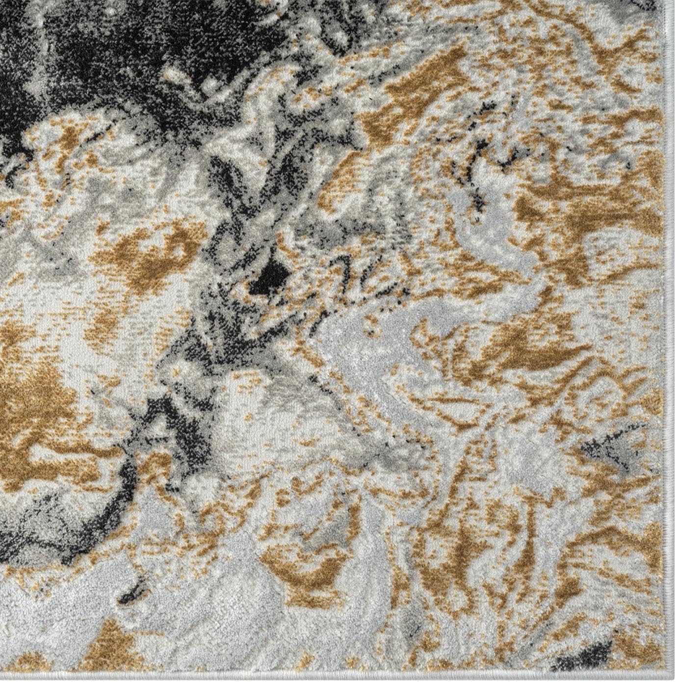 LUXE WEAVERS Marble Swirl Abstract Area Rug, Smoke 4x5