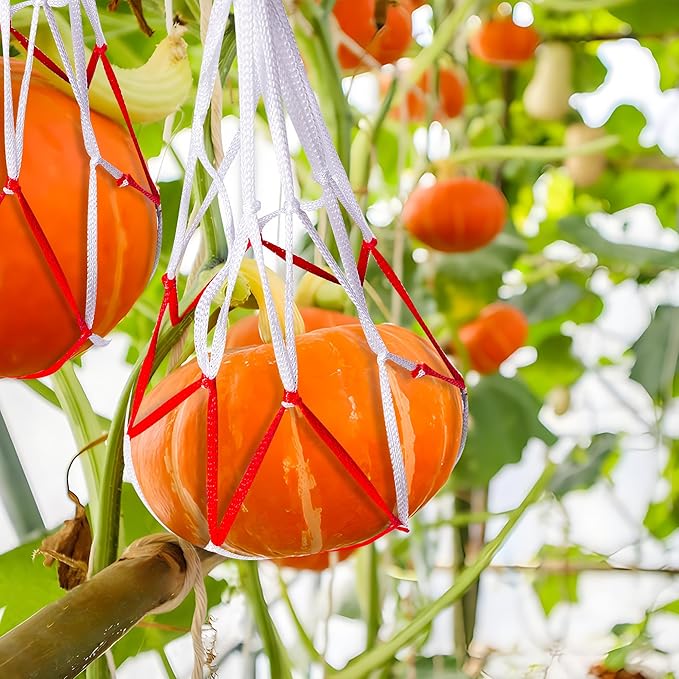 Iceyyyy 30 Packs Watermelon Hammock Mesh Bags-2 Colors Melon Hanging Net Bag-Heavy Duty Trellis Hammock Net for Watermelon,Pumpkin and Cantaloupe
