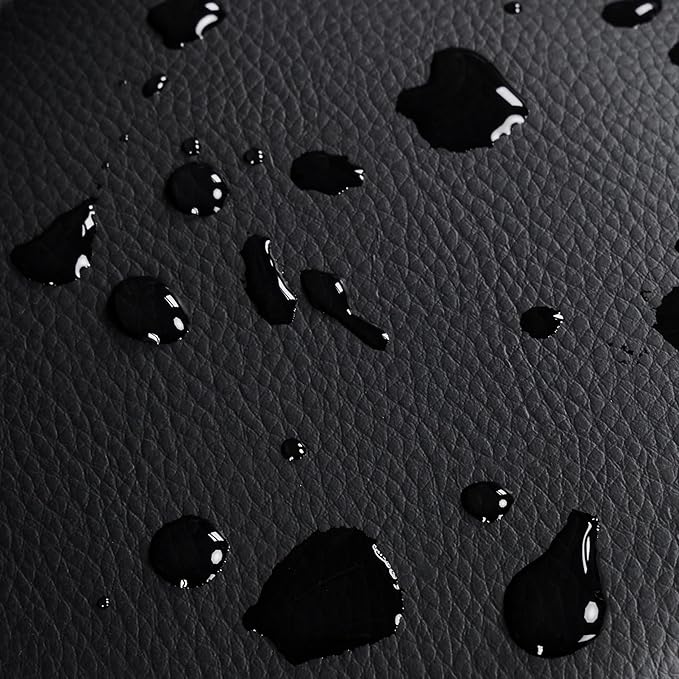 Yaheetech Bar Stools, PU Leather Adjustable Swivel Barstools, Hydraulic Kitchen Counter Height Bar Chairs with Armrest and Back for Kitchen, Dining Room, Black